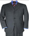 Classic Fit - Charcoal Suit - Three Button Vested Suit - Athletic Fit - 100% Percent Wool Fabric Suit - Worsted Wool Business Suit