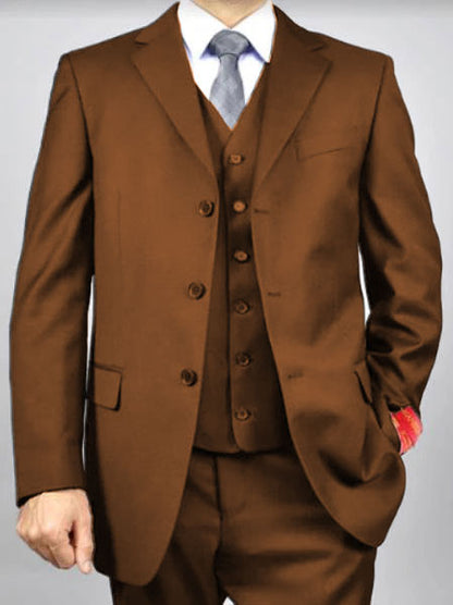 Classic Fit - Charcoal Suit - Three Button Vested Suit - Athletic Fit - Image 5
