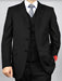 Classic Fit - Charcoal Suit - Three Button Vested Suit - Athletic Fit