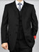 Classic Fit - Charcoal Suit - Three Button Vested Suit - Athletic Fit