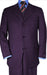 Classic Fit - Eggplant Suit - Three Button Vested Suit - Athletic Fit
