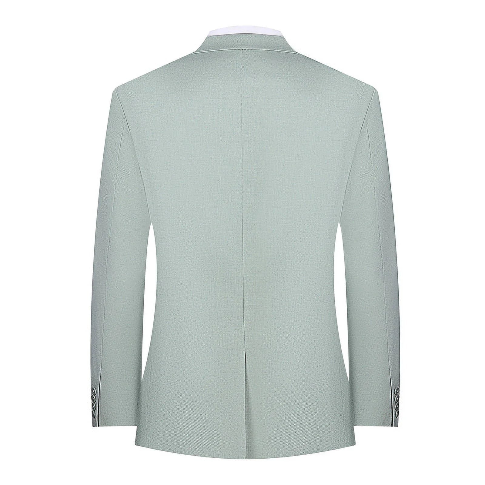 Mens Blazer Classic Fit Sport Coat Two Buttons Lightweight Suit Jacket Iceberg Green - Image 2