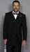 Classic Fit Suit Mens Black Regular Fit 2 Button Jacket Suit