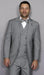 Classic Fit Suit Mens Side Vent 6 Button Vest Classic Fit  Suit