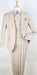 Classic Wool Fabric Fit - Pleated Pant - Peak Lapel With Double Breasted Vest - Athletic Fit Solid