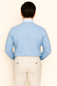 Classic Stylish Fashionable  -White Collar Two Toned Contrast white collars Multi-color Men's Dress Shirt