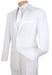 Lucci Classic White 2-Button Budget Tuxedo - Pleated Slacks
