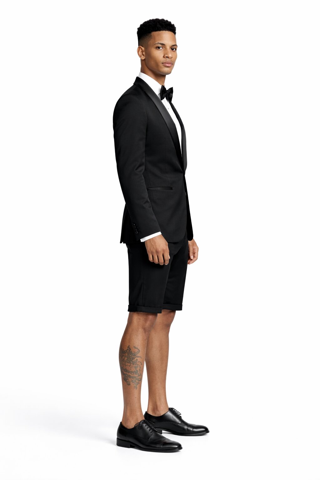 Black Tuxedo Jacket Plus Short