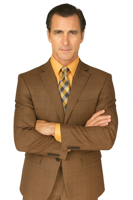 Renaissance Collection - Regular Fit 3 Piece Suit Chestnut