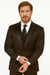 Men's  Black ~ Red Two Button Vest  Suit