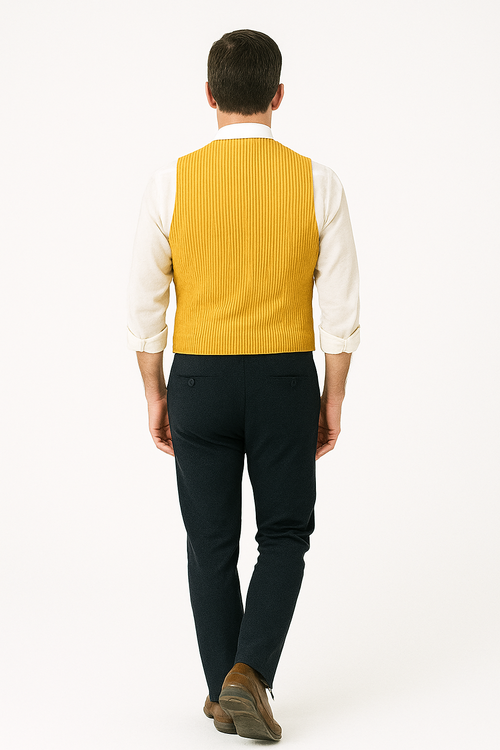 Men's Dark Navy Blue and White Stripe ~ Pinstripe Seersucker Sear sucker suit Vest Set - Image 23