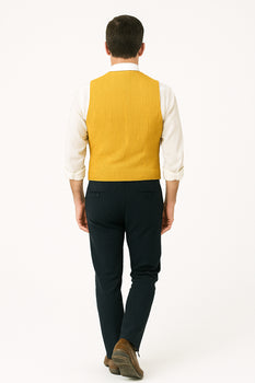Men's Dark Navy Blue and White Stripe ~ Pinstripe Seersucker Sear sucker suit Vest Set - Image 23