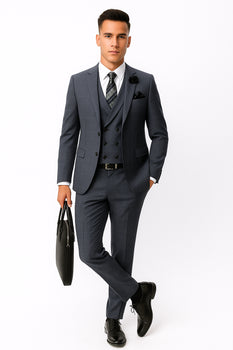 CALABRIA GREY Statement Suits Clothing Confidence Plaid Suit - Image 8