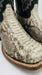 Men’s Natural Python Square Toe Boots, Exotic Western Cowboy Dress Boots
