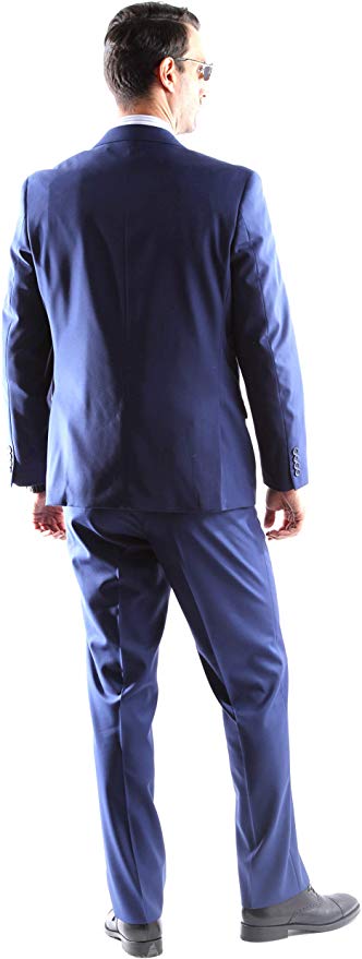 Men's Super 150's Cobalt Slim Fit Suit by Caravelli - Image 2
