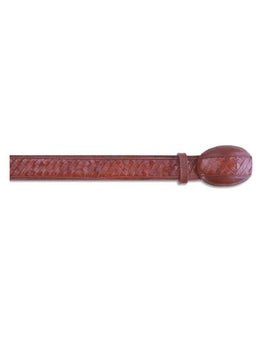 Los Altos Cognac Genuine Basket Weave Eel w/ Teju Belt