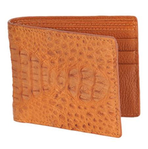 Men's Genuine Exotic Animal Skin Wallet ~ billetera ~ CARTERAS Cognac Genuine Crocodile Card Holder Wallet