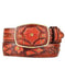 Fashion Western Belt Cognac Original Lizard Teju Skin