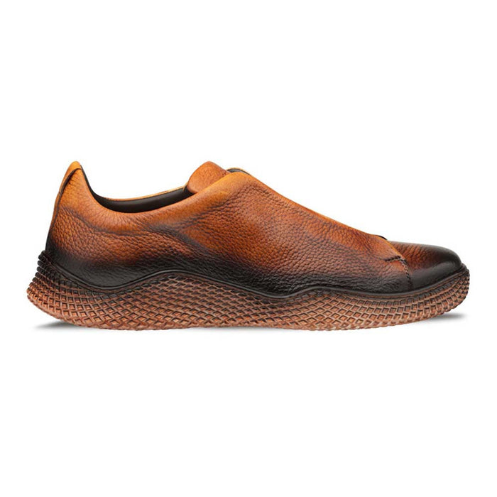 Mens Exotic Sneakers - Alligator Sneakers By Brand in Color Cognac Calcio - Image 2