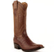 Ferinni Boot - Mens Dress Cowboy Boot  - Ferrini Men's Stallion Alligator Belly Boots Narrow Square Toe Handcrafted Cognac