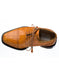 Ferrini Shoes - Mens Alligator Dress Shoe - Ferrini 216 Belly Alligator Cap Toe Shoes Cognac