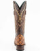 Ferrini Bronco Men's Print Pirarucu Fish Boots Handcrafted Cognac