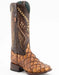 Ferrini Bronco Men's Print Pirarucu Fish Boots Handcrafted Cognac
