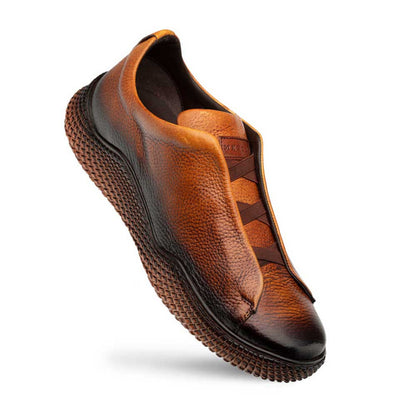 Mens Exotic Sneakers - Alligator Sneakers By Brand in Color Cognac Calcio