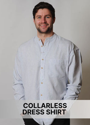 Collarless Dress Shirt – Minimalist Design for a Modern Look