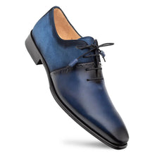 Mezlan Men's Colomer Oxford Dress Shoes – Navy Cobalt Calf Suede