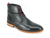 Contrast Stitching Leather Boot