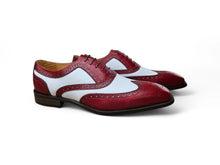 Carrucci Contrast Two Tone Wingtip Oxford Shoes