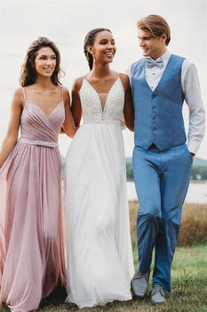 Smoking Traje - Esmoquin - Smoking Para Hombre - Cornflower Tuxedo