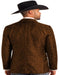 Mens Western Blazer Paisley Pattern Cowboy Tuxedo Brown Jacket