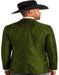 Mens Western Blazer - Paisley Pattern Cowboy Tuxedo Jacket in Color Olive