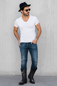 Men's Los Altos Boots Classic Genuine Stingray 7 Toe Single Stone Handmade Dress Cowboy Botas De Mantarraya - Mantarraya Boots Cheap Priced For Sale Online