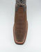 Los Altos Men’s Crazy Brown Wide Square Toe Rubber Sole Boot