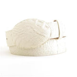 Cream ~ Ivory ~ Off White caiman ~ World Best Alligator ~ Gator Skin Belt