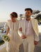Men's Ivory Shawl Lapel Cream ~ Off White wool Suit Jacket & Pants + Free Vest Soft Light Weight Wool Wedding Suit (Dinner Jacket Looking!!)