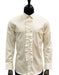 Men'S Classic Cream/Ivory Ruffled Dress 100% Cotton Casual Trendy Tuxedo Shirt