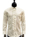 Men'S Classic Cream/Ivory Ruffled Dress 100% Cotton Casual Trendy Tuxedo Shirt