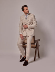 Mens Linen Suit For Beach Wedding - Summer  Suit in Cream
