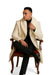 Mens Overcoat With Fur Collar - Cream Topcoat