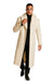Mens Overcoat With Fur Collar - Cream Topcoat