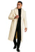 Mens Overcoat With Fur Collar - Cream Topcoat