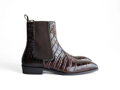 Crocodile Embossed Chelsea Boot