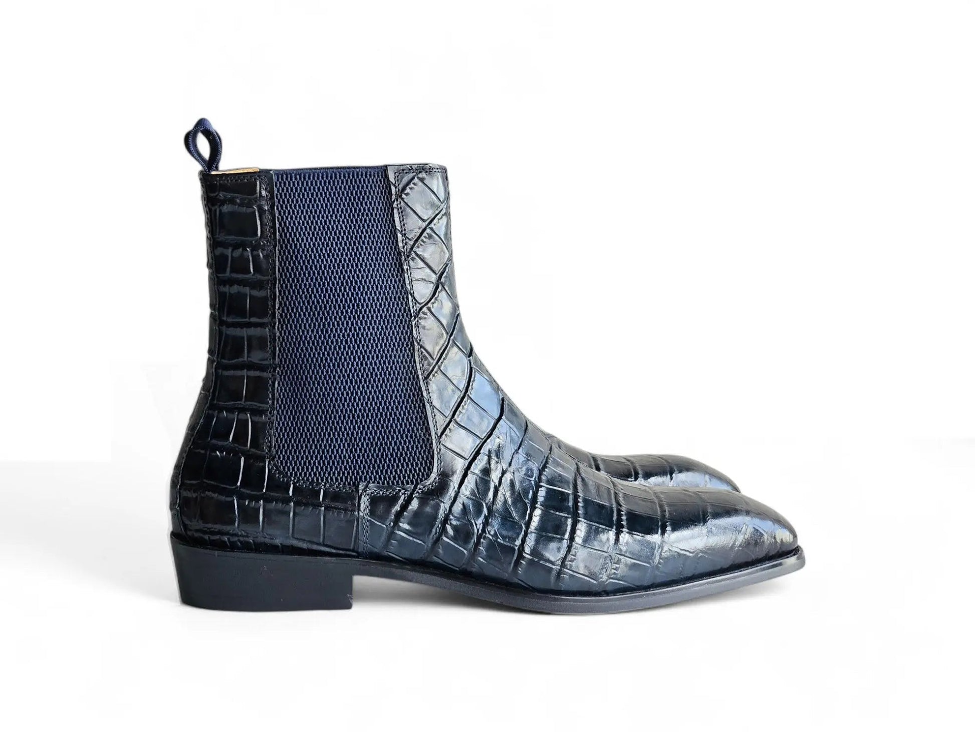 Crocodile Embossed Chelsea Boot - Image 9