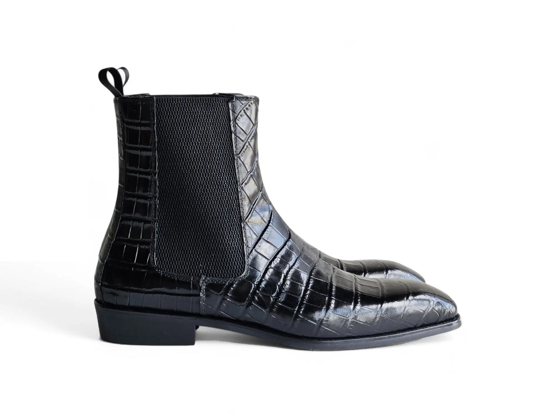 Crocodile Embossed Chelsea Boot - Image 2