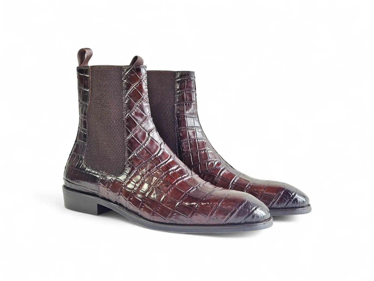 Crocodile Embossed Chelsea Boot - Image 4
