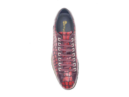 Crocodile Embossed Leather Sneaker - Image 11